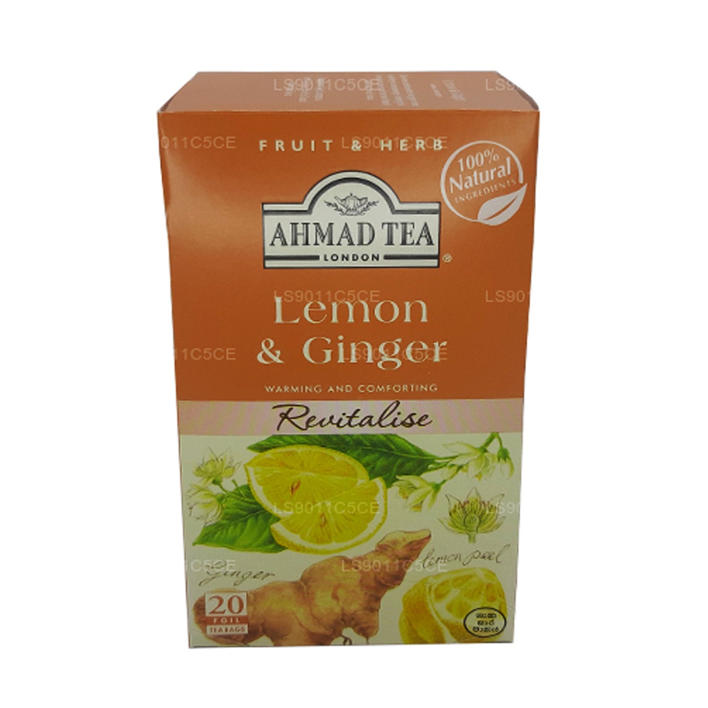 Thé Ahmad au citron et au gingembre (40 g) 20 sachets de thé en aluminium