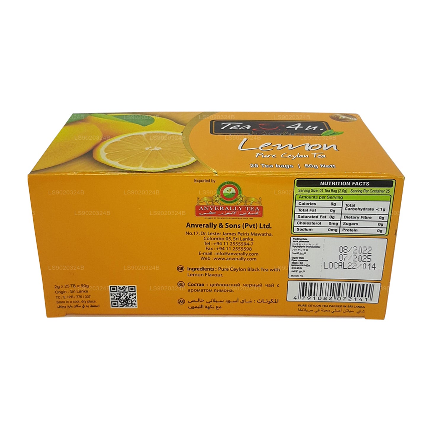 Thé au citron Tea4U (50 g) 25 sachets de thé