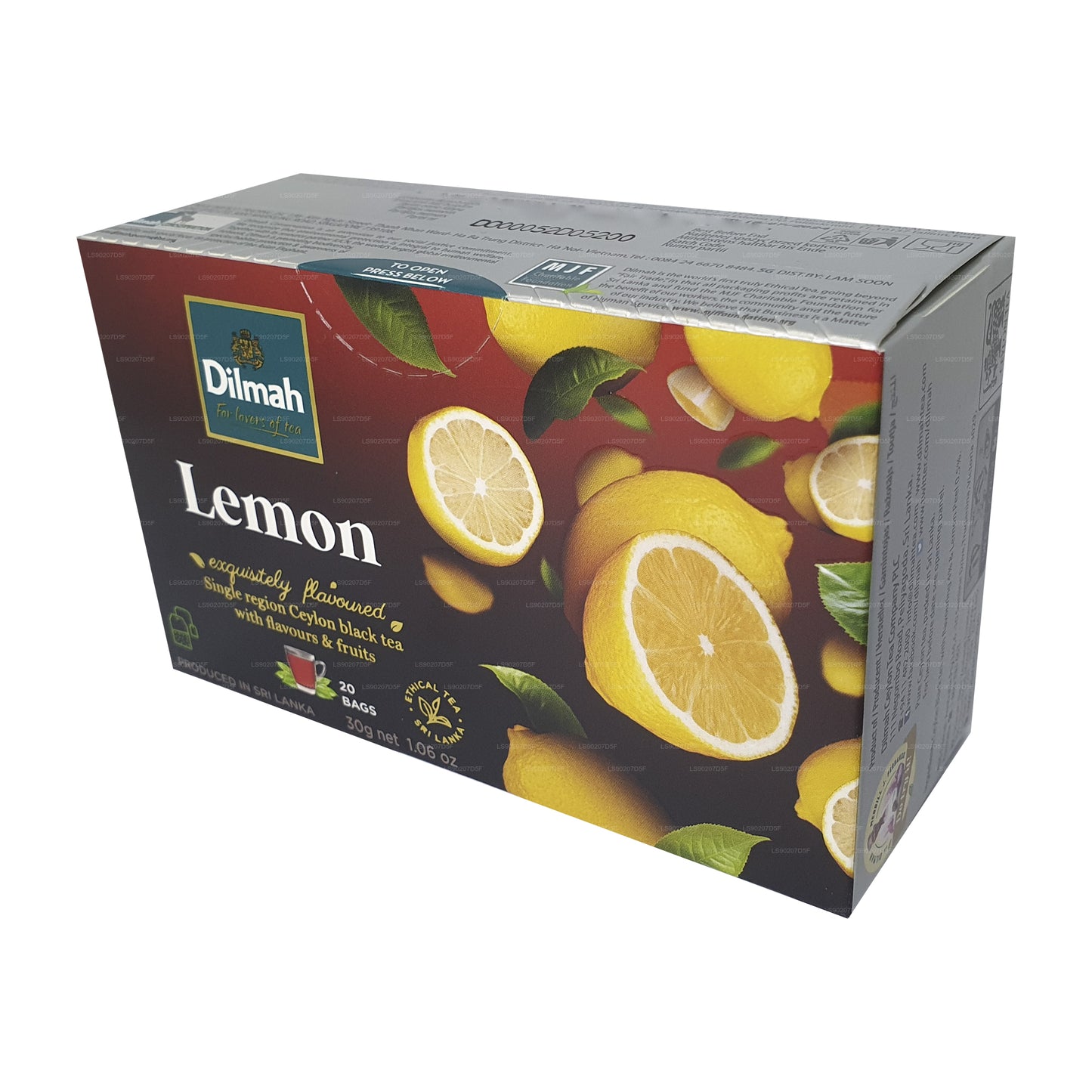 Thé aromatisé au citron Dilmah (30g) 20 sachets