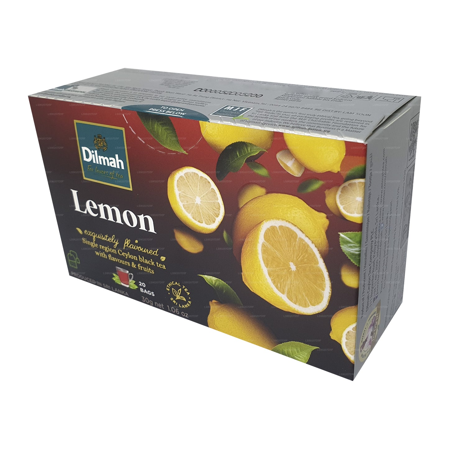 Thé aromatisé au citron Dilmah (30g) 20 sachets