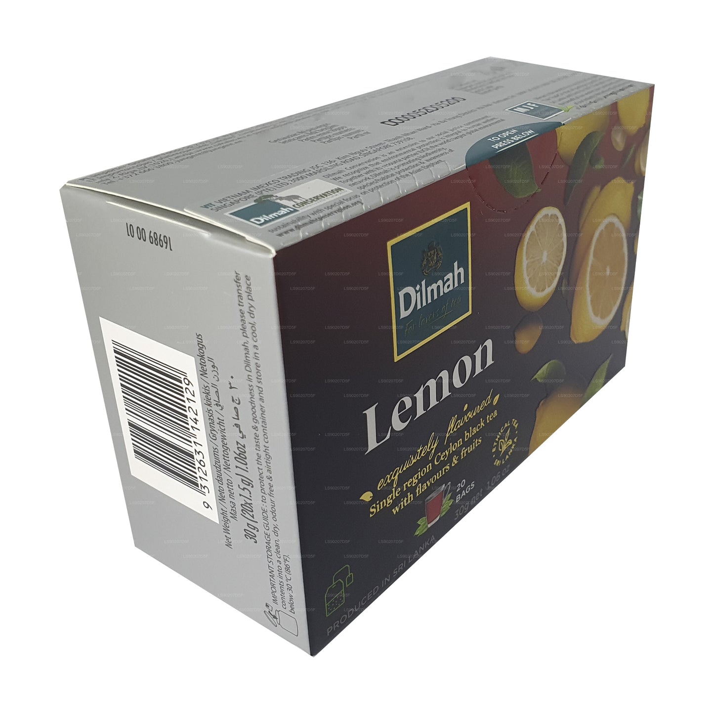 Thé aromatisé au citron Dilmah (30g) 20 sachets