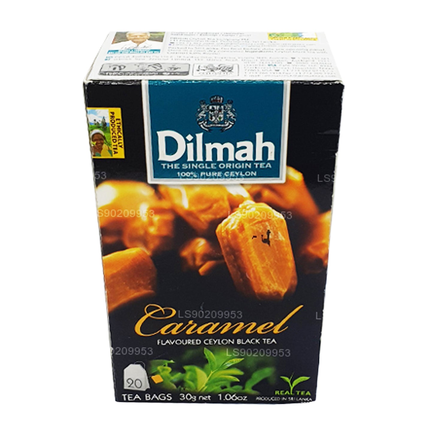 Thé aromatisé au caramel Dilmah (40g) 20 sachets de thé