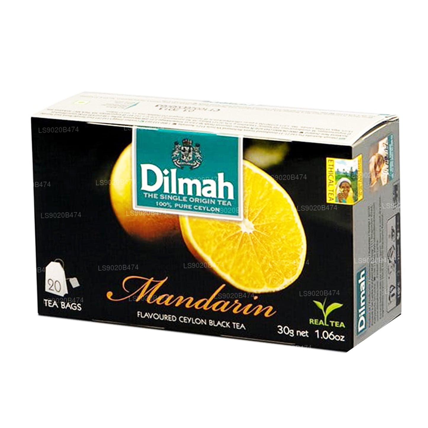 Thé aromatisé à la mandarine Dilmah (30g) 20 sachets