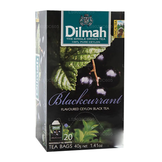 Thé aromatisé au cassis Dilmah (40g) 20 sachets de thé