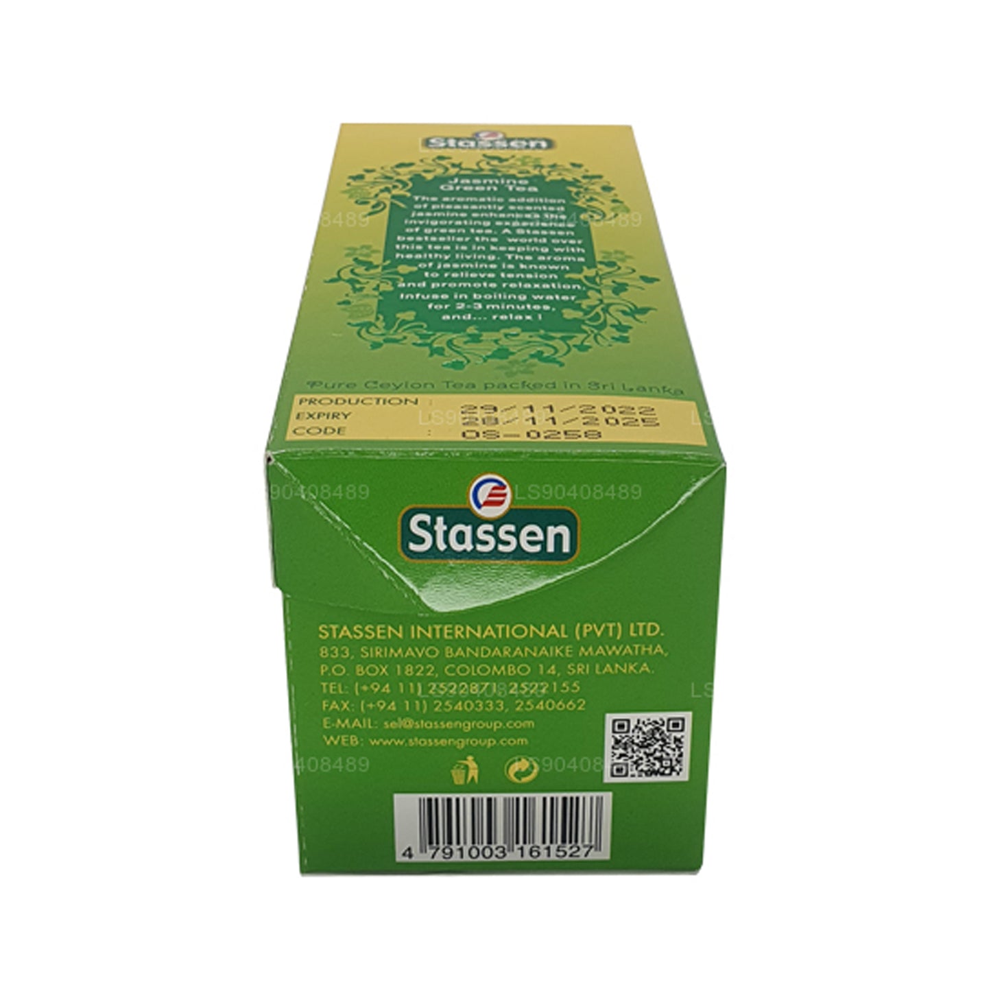 Thé vert au jasmin Stassen (37,5 g) 25 sachets de thé