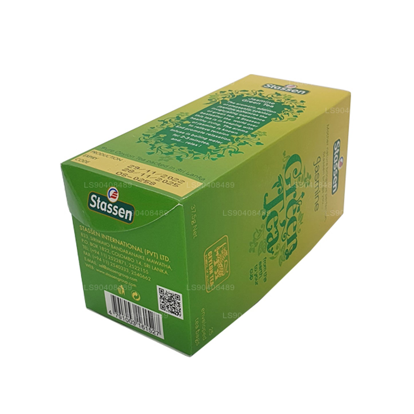 Thé vert au jasmin Stassen (37,5 g) 25 sachets de thé