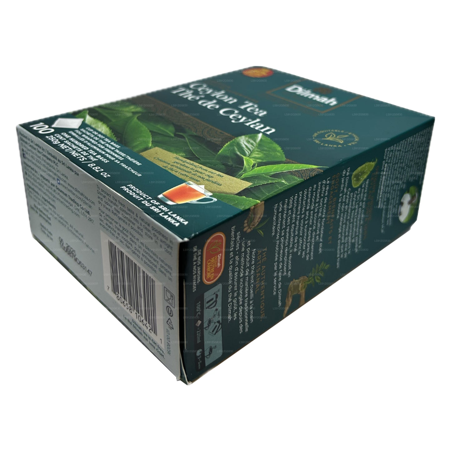 Thé de Ceylan Dilmah Premium (250 g) 100 sachets de thé sans étiquette