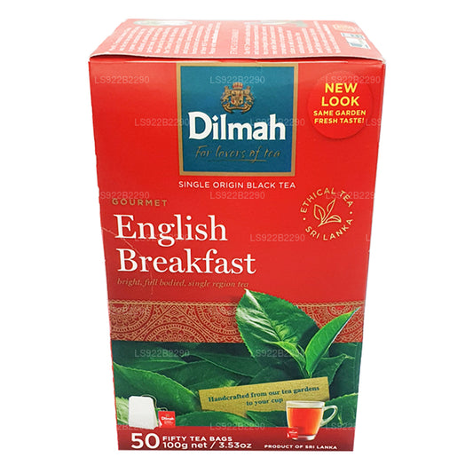Thé anglais Dilmah pour petit déjeuner, 50 sachets de thé (100 g)