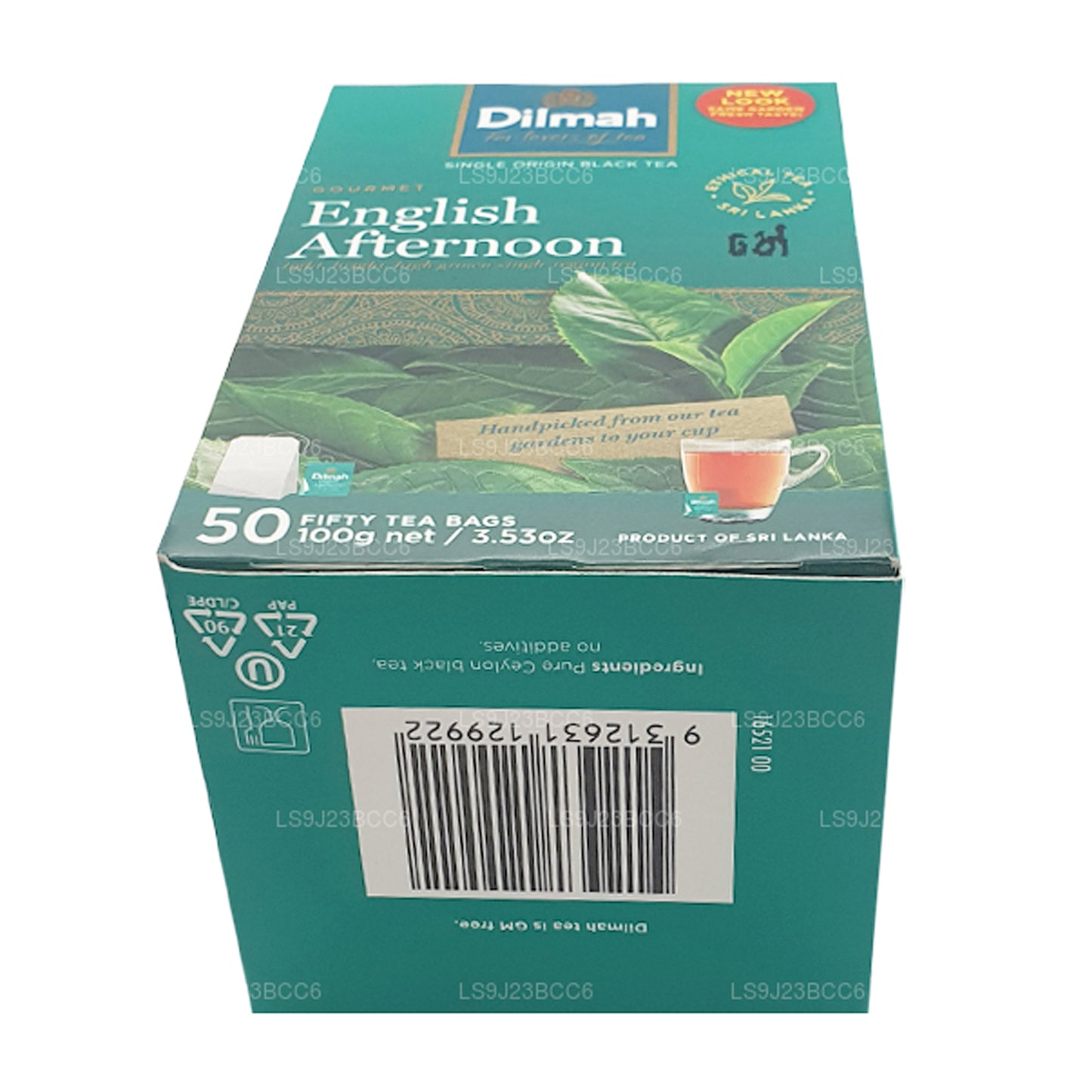 Thé d'après-midi anglais Dilmah, 50 sachets de thé (100 g)