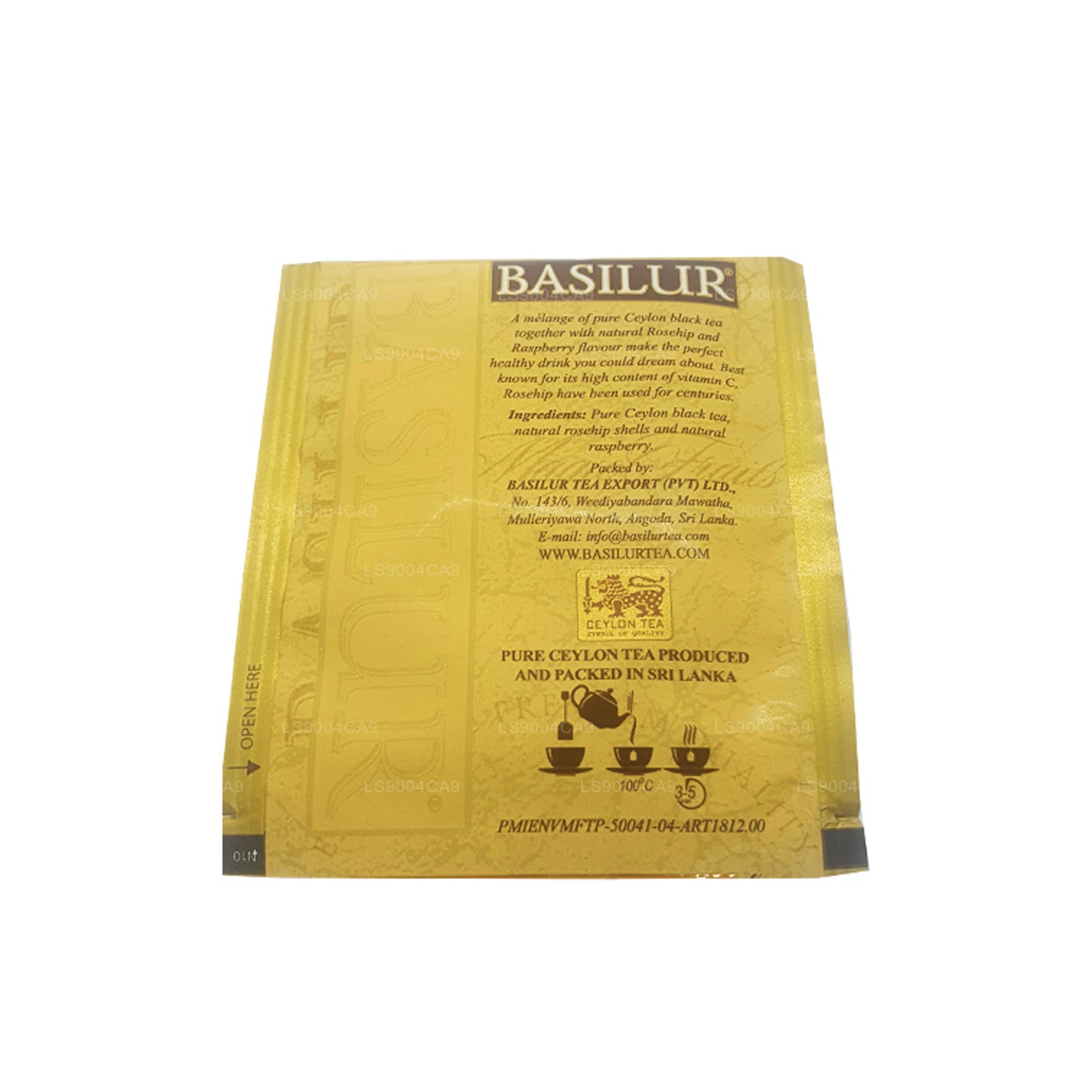 Basilur Magic Fruits à la framboise et à l'églantier (50g) 25 sachets de thé