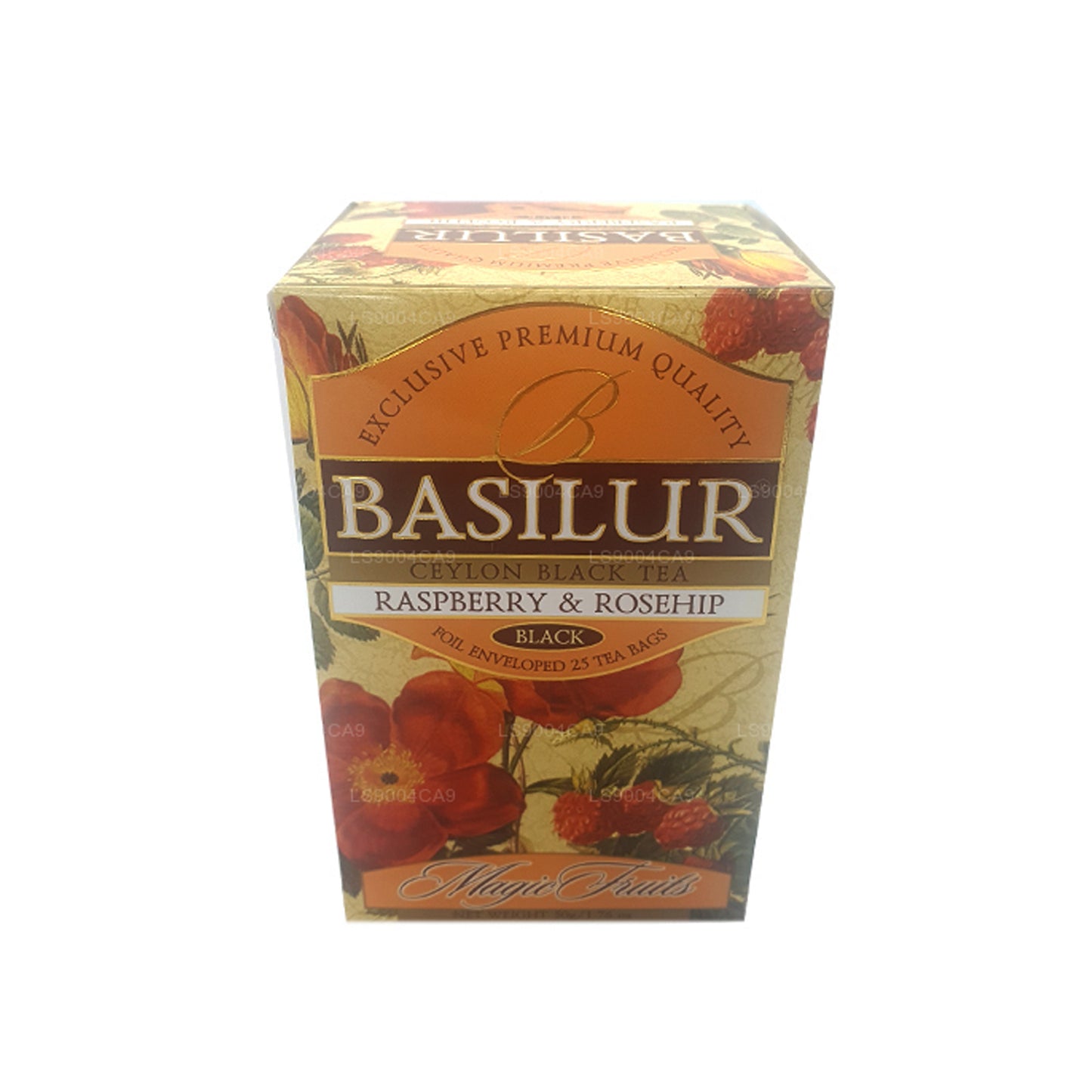 Basilur Magic Fruits à la framboise et à l'églantier (50g) 25 sachets de thé