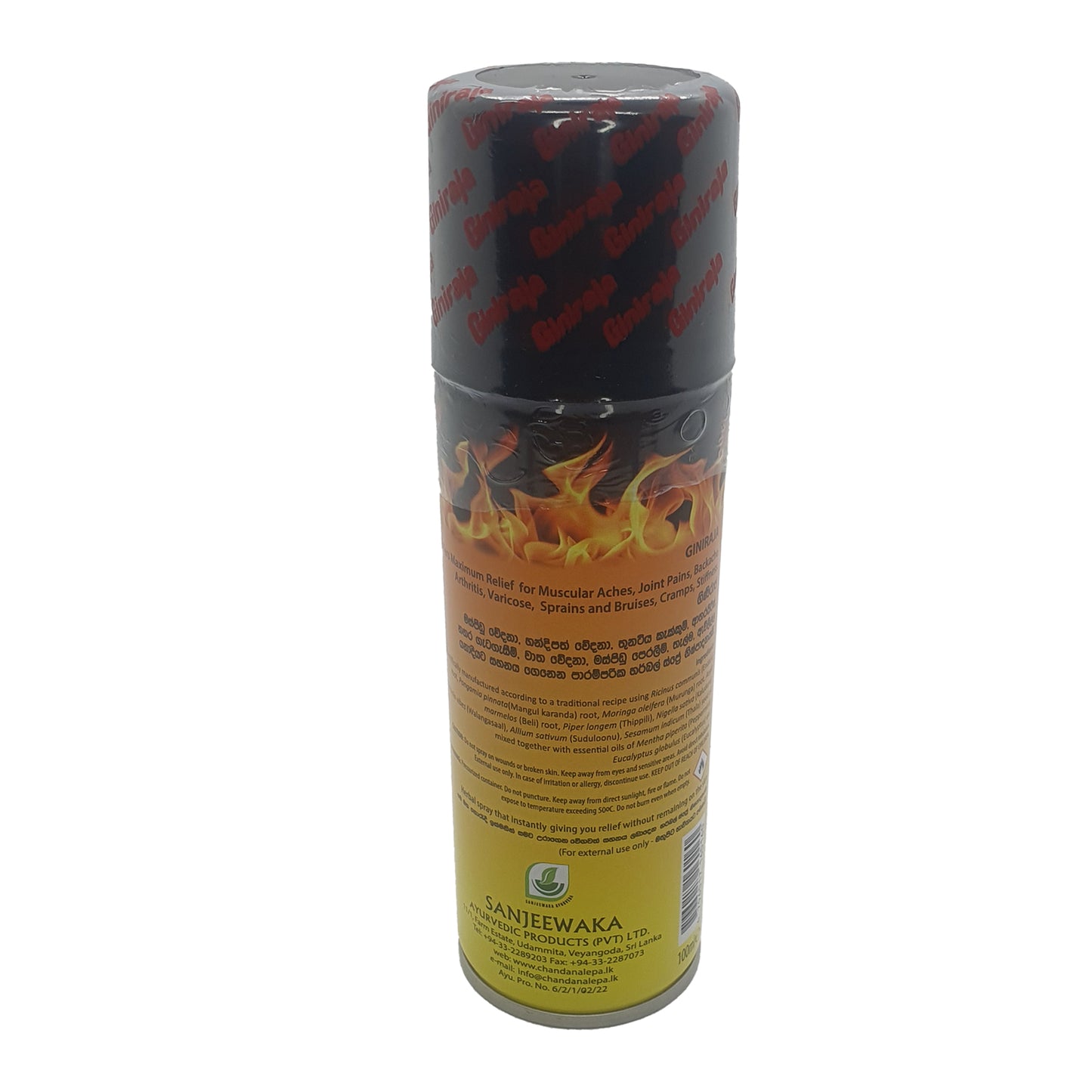 Spray analgésique à base de plantes Chandanalepa Giniraja (100 ml)