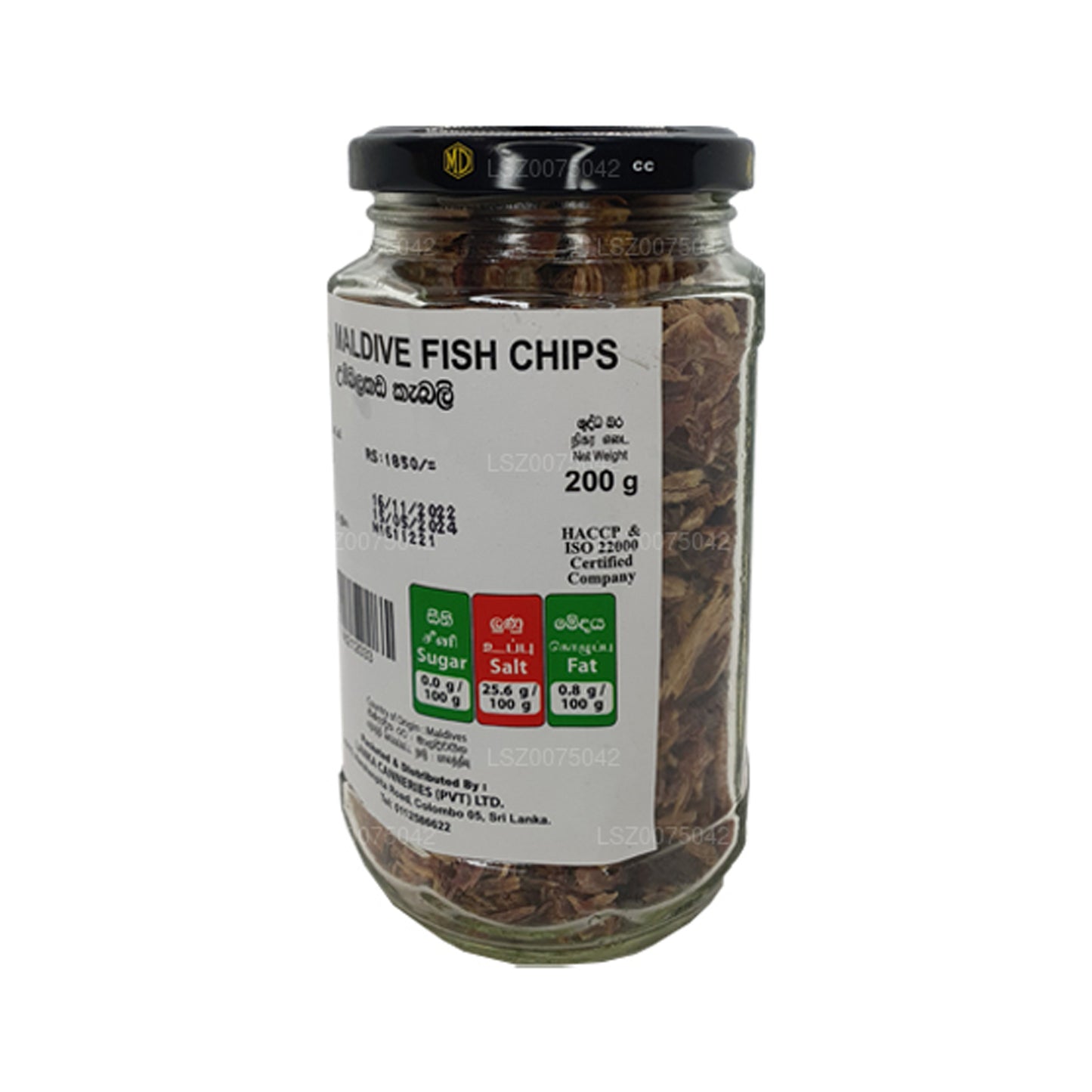 Bouteille de chips de poisson MD Maldive (200 g)