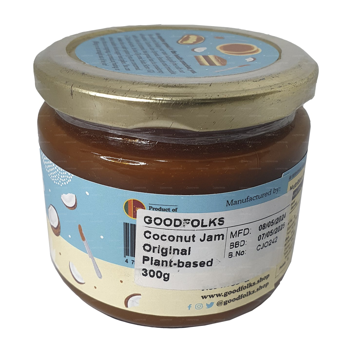 Confiture de noix de coco naturelle Goodfolks (330 g)