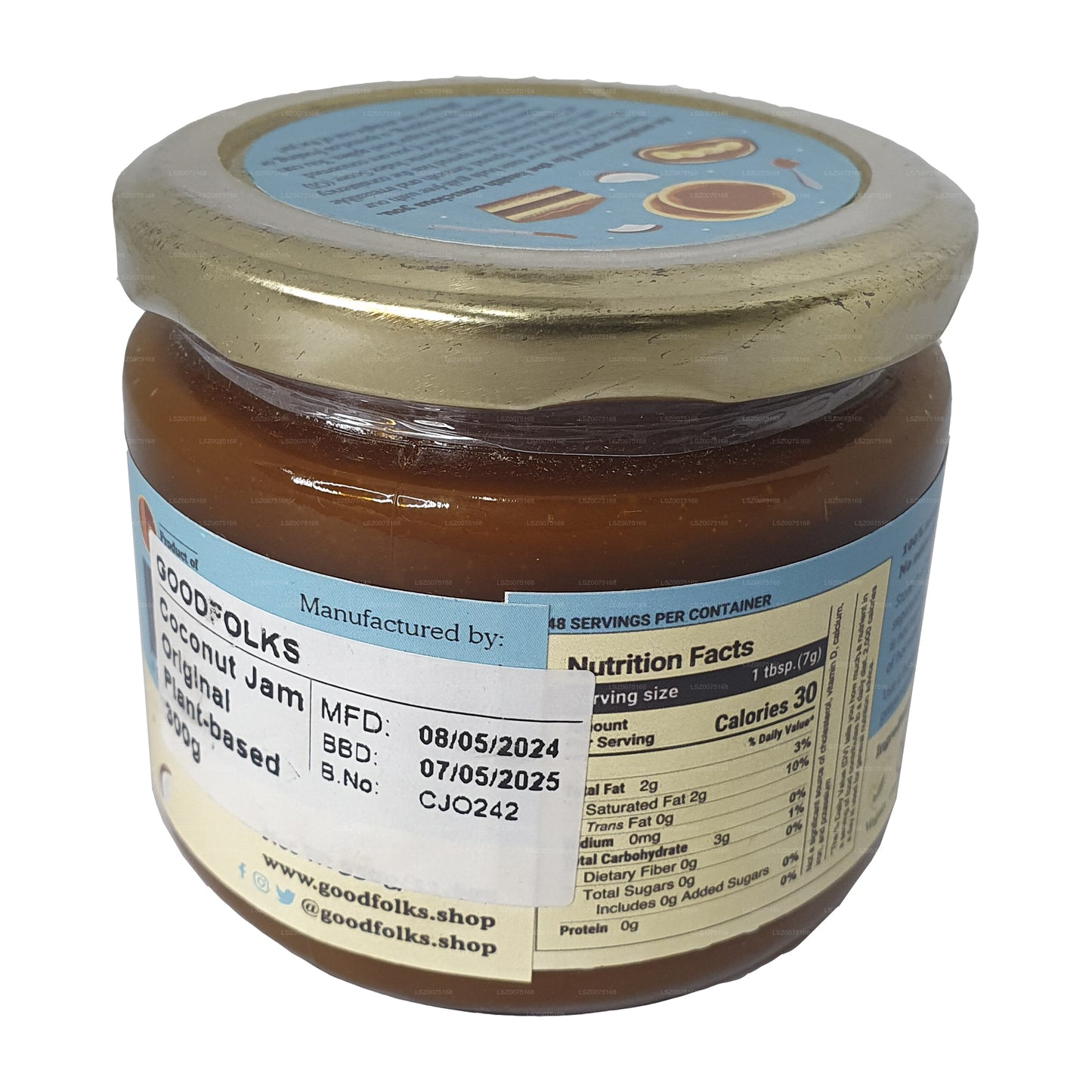 Confiture de noix de coco naturelle Goodfolks (330 g)