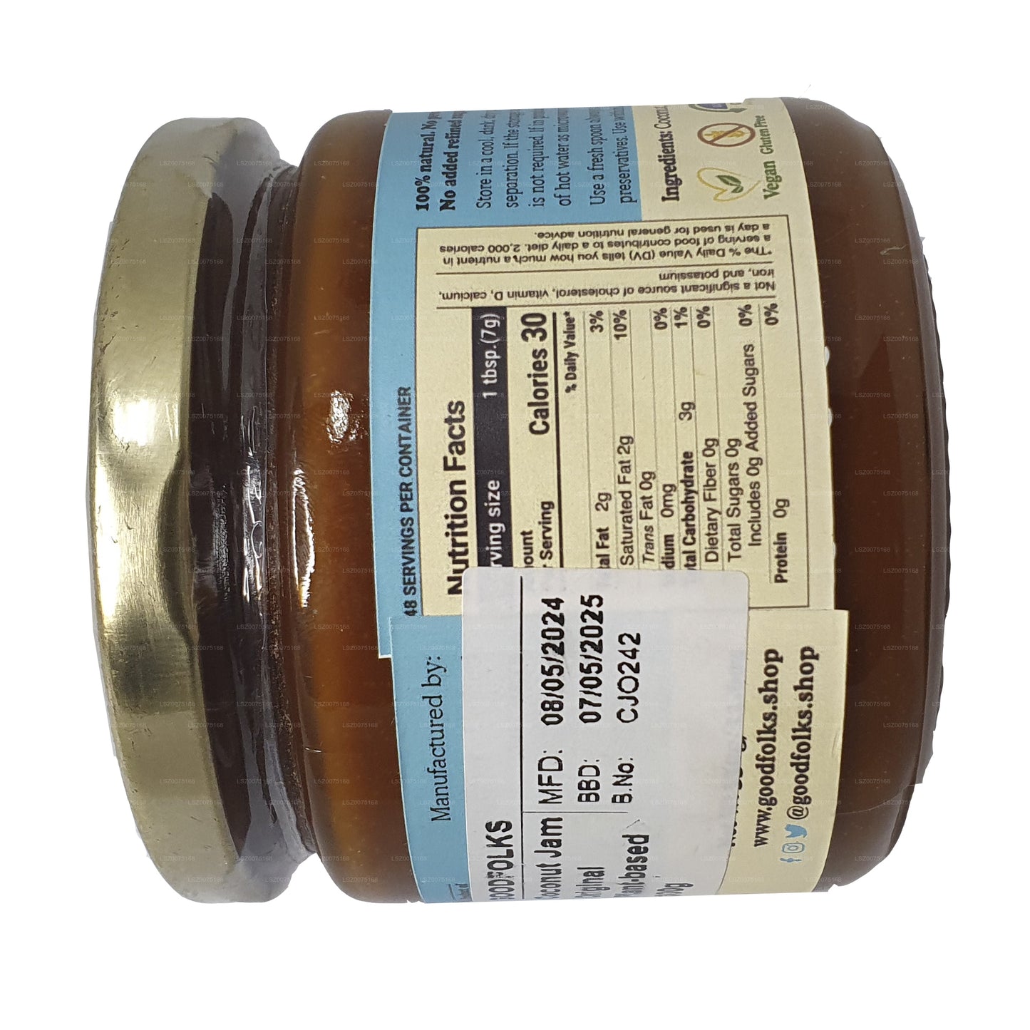 Confiture de noix de coco naturelle Goodfolks (330 g)