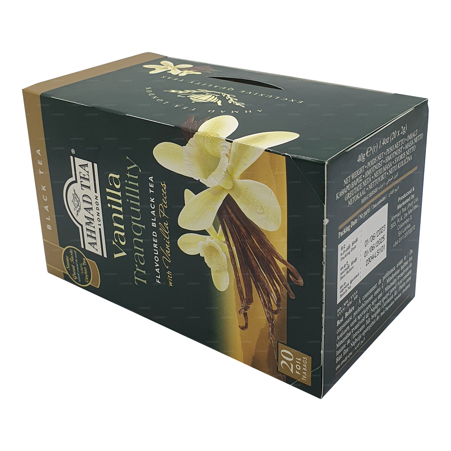 Ahmad tea Vanilla Tranquility 20 sachets de thé en aluminium (40 g)