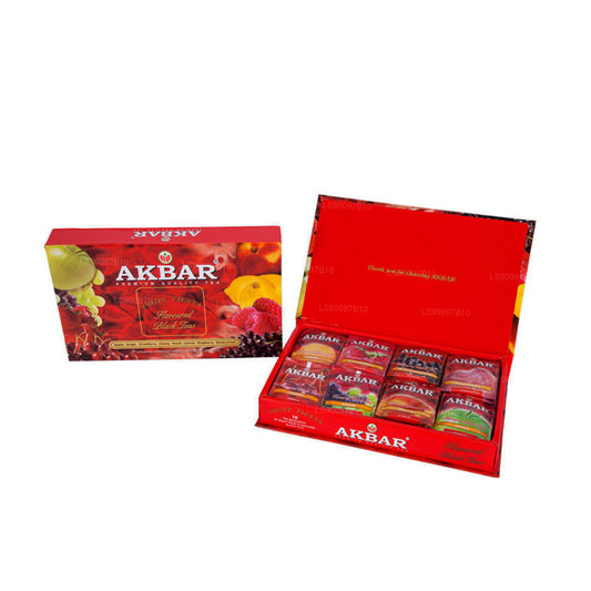 Coffret cadeau de thé noir aromatisé Akbar Fruit Fiesta 80 sachets de thé (160 g)