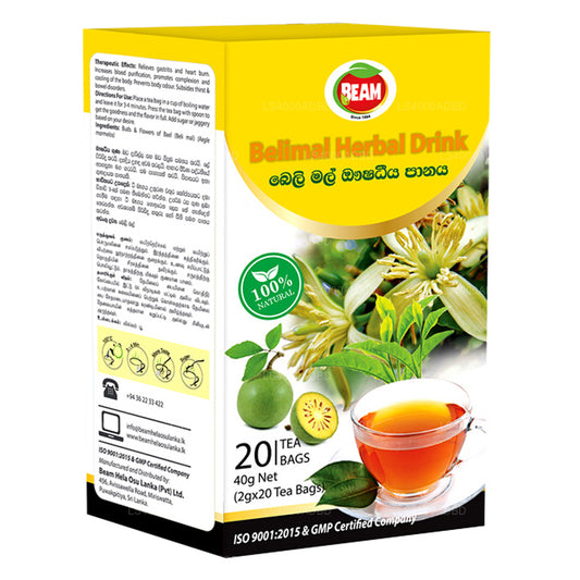 Thé Beam Belimal (40 g) 20 sachets de thé