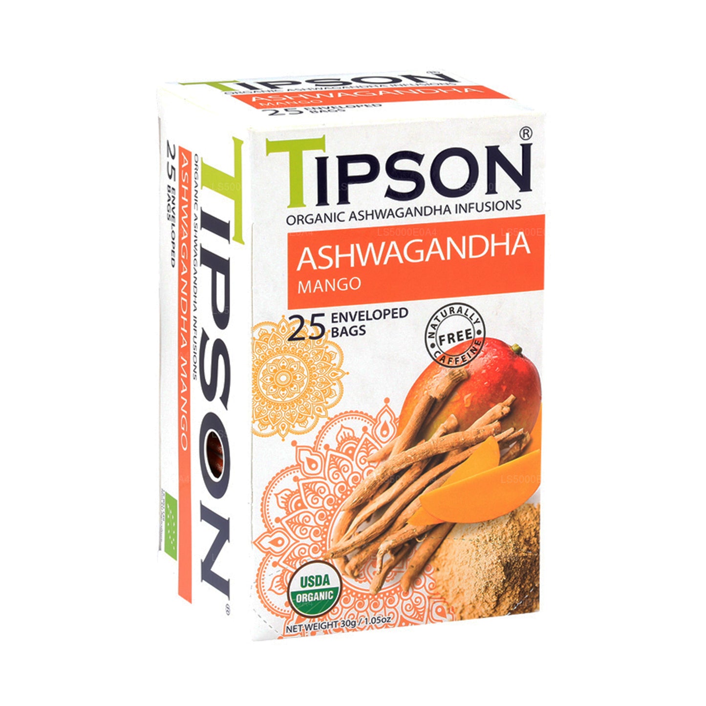 Thé à la mangue et à l'ashwagandha biologique Tipson (30 g)