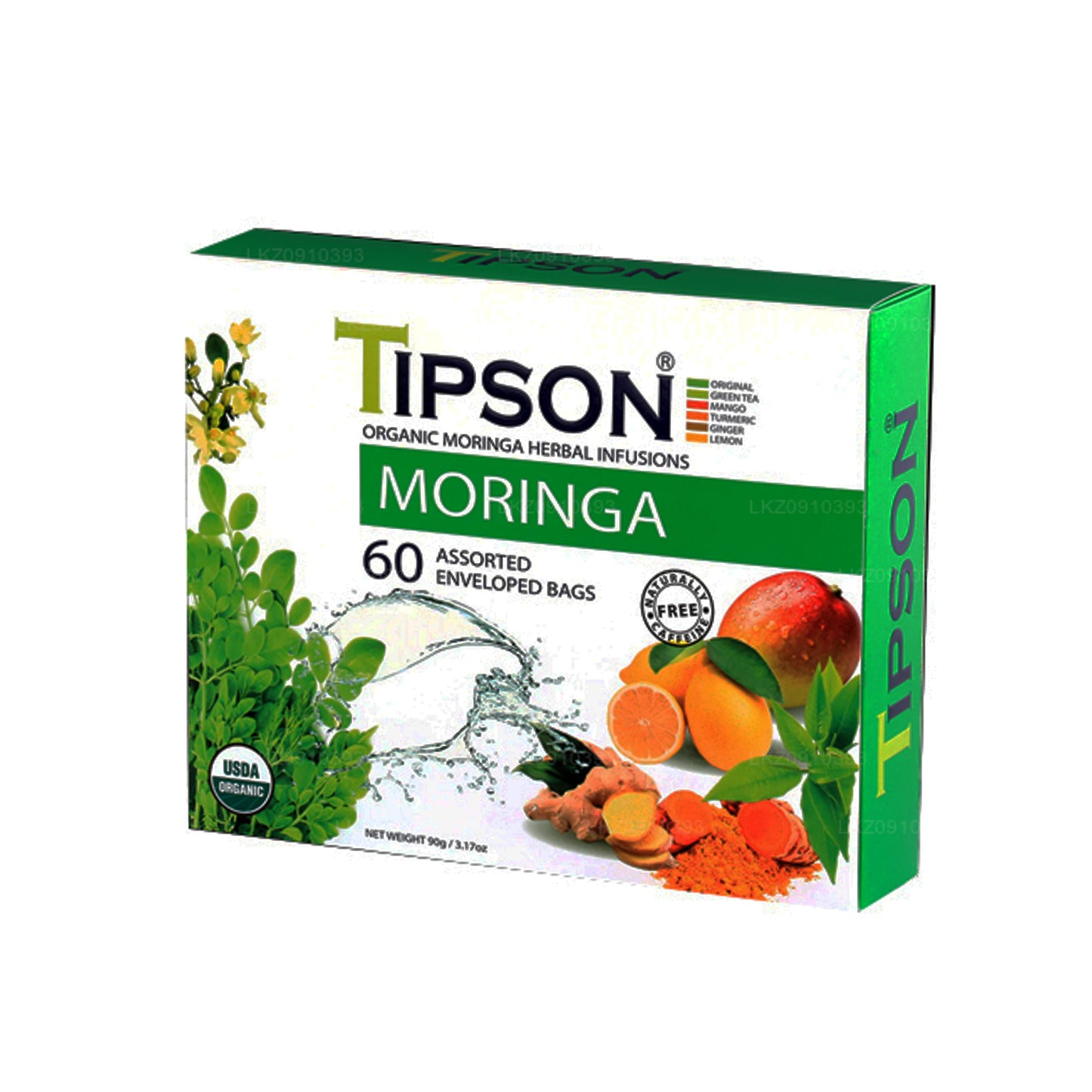 Assortiment de moringa biologique Tipson Tea (90g)