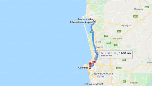 Transfert privé de l'aéroport de Colombo (CMB) à la ville de Colombo