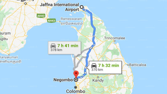 Jaffna Airport (JAF) to Negombo City Private Transfer