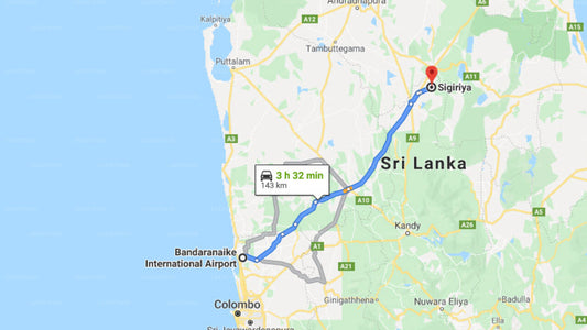 Transfer between Colombo Airport (CMB) and Sigiriya Resort, Sigiriya