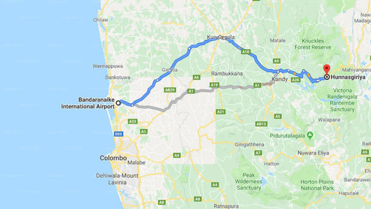 Transfer between Colombo Airport (CMB) and Mount Holiday inn, Hunnasgiriya