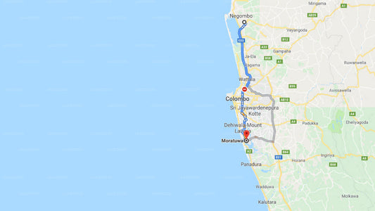 Transfer between Colombo Airport (CMB) and Sa Mansion By Yoho, Moratuwa