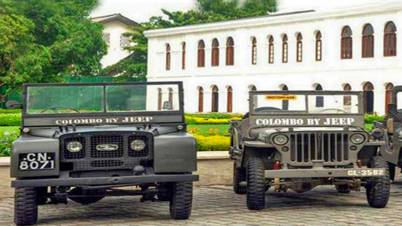 Visite de Colombo en jeep de guerre depuis le port de Colombo