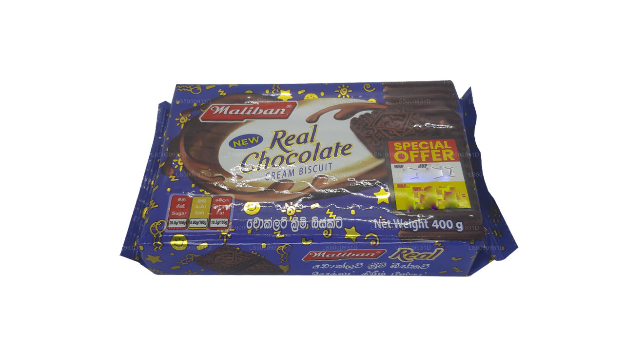 Biscuit à la crème au chocolat véritable Maliban (400 g)