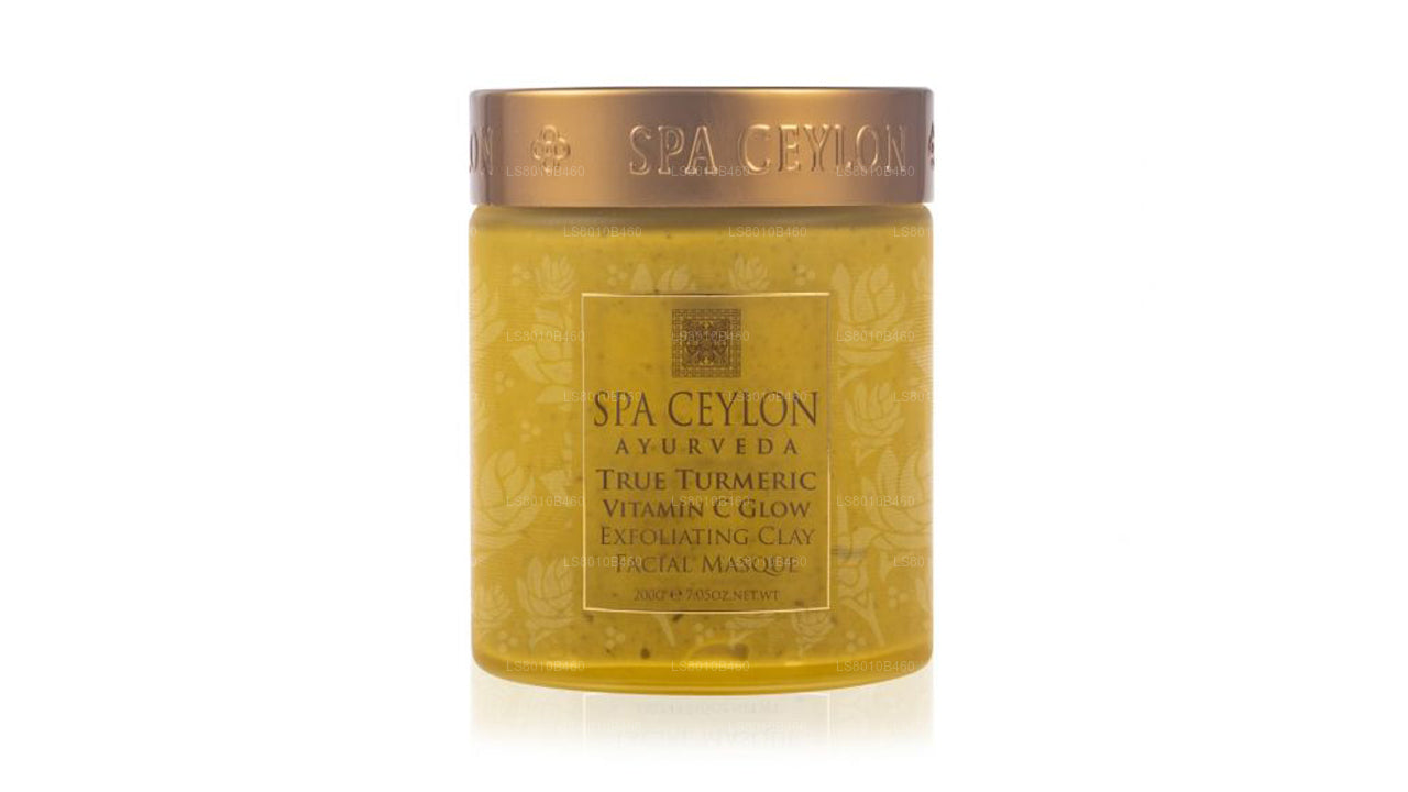 Spa Ceylon True Curcuma - Vitamin C Glow - Masque facial exfoliant à l'argile (200 g)