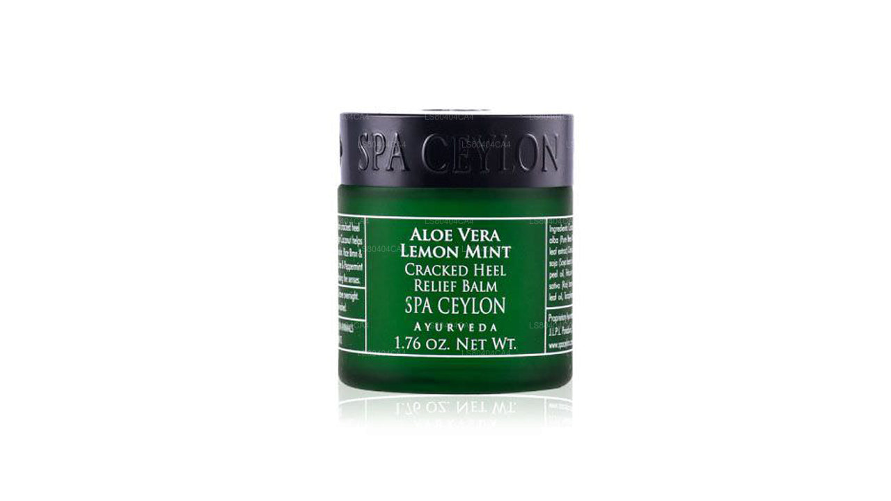 Baume de soin pour talons craquelés Spa Ceylon à l'aloe vera et à la menthe citronnée (50 g)