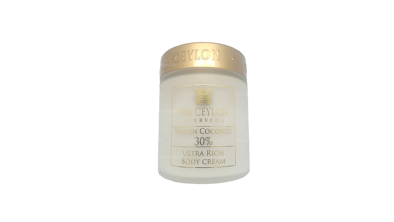 Crème corporelle ultra riche à la noix de coco vierge 30 % Spa Ceylon (200 g)