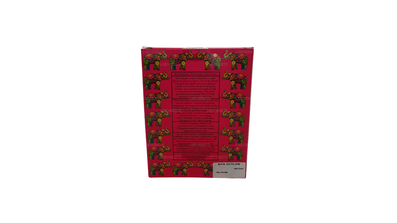 Spa Ceylon Ceylon Ceylon, pamplemousse rose, éléphant, sachet d'aromaveda