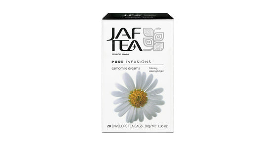 Sachets de thé enveloppés Camomile Dream de la collection Jaf Tea Pure Infusions (30 g)