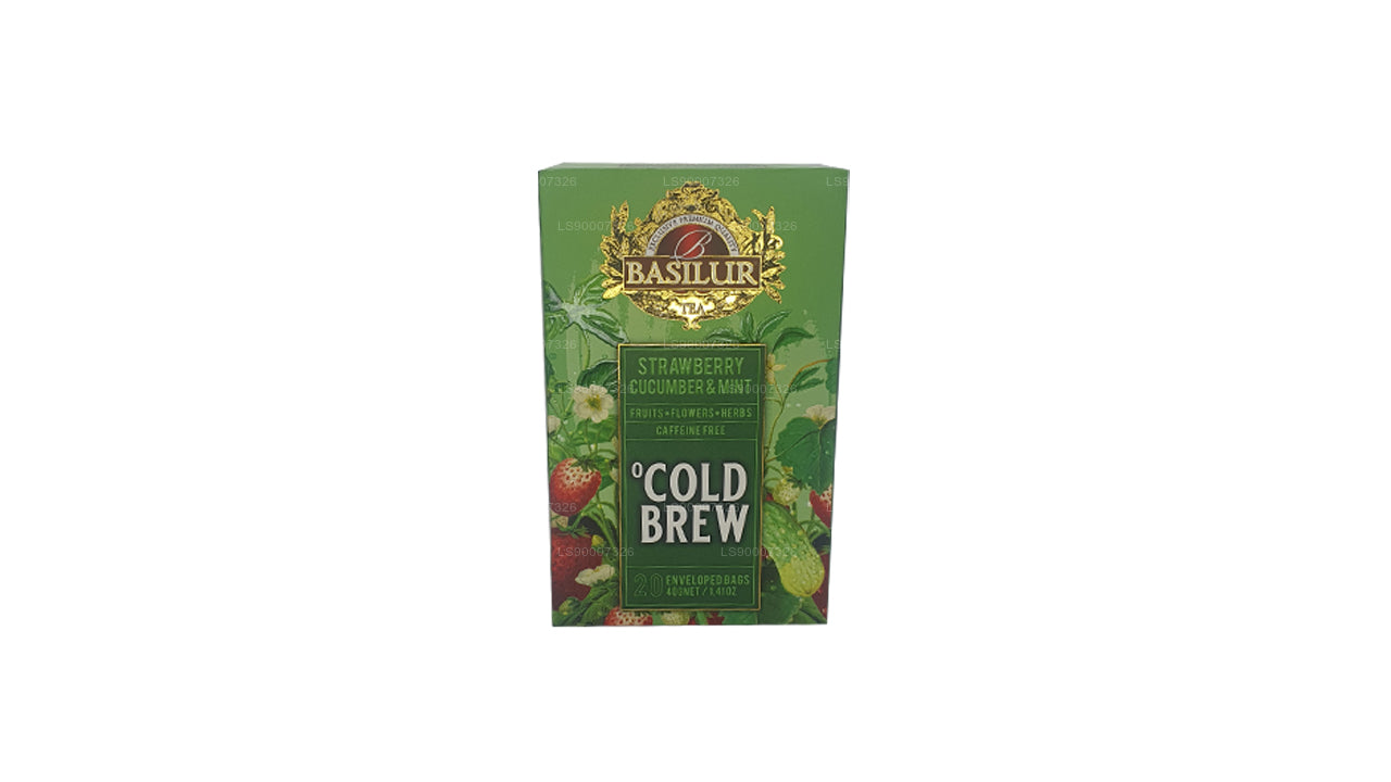 Boîte Basilur Cold Brew « Fraise, concombre et menthe » (40g)