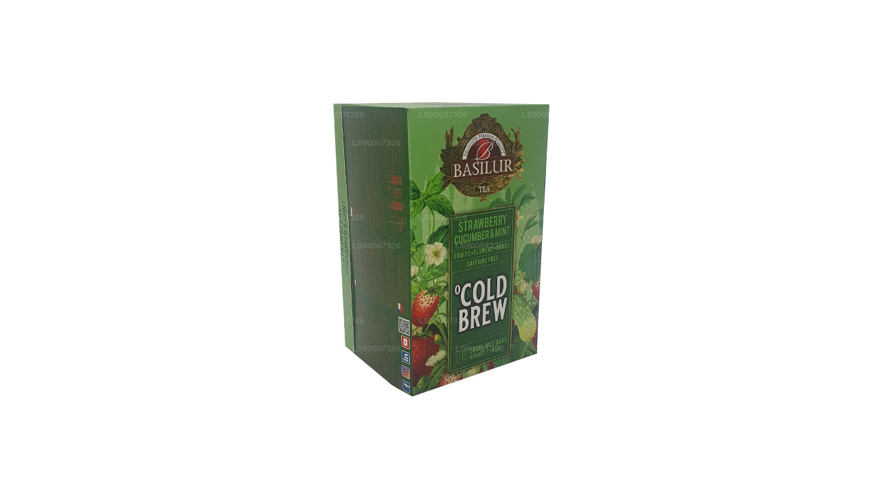 Boîte Basilur Cold Brew « Fraise, concombre et menthe » (40g)