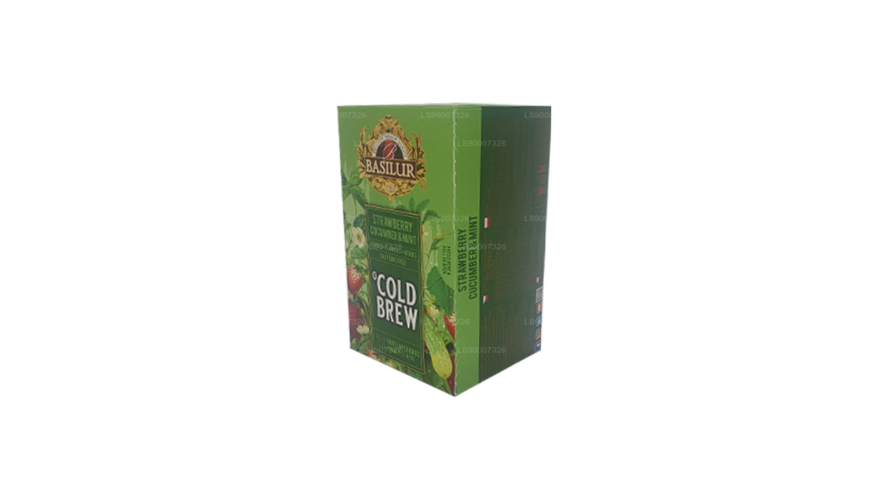 Boîte Basilur Cold Brew « Fraise, concombre et menthe » (40g)