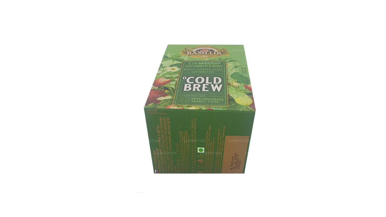 Boîte Basilur Cold Brew « Fraise, concombre et menthe » (40g)