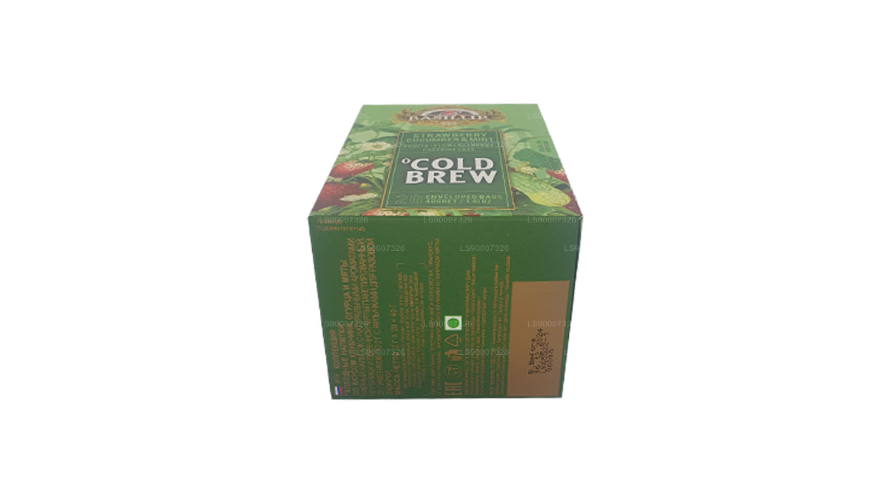 Boîte Basilur Cold Brew « Fraise, concombre et menthe » (40g)