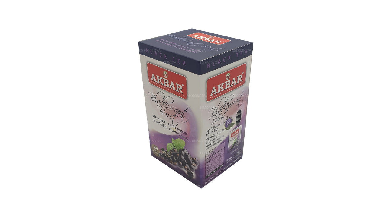 Akbar Blackcurrant Burst (40 g) 20 sachets de thé en aluminium