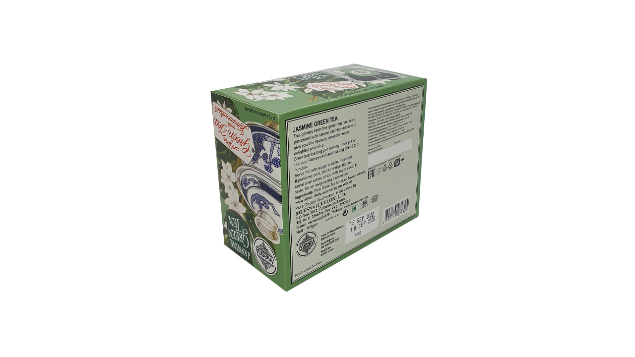 Thé vert au jasmin Mlesna (100g) 50 sachets de thé