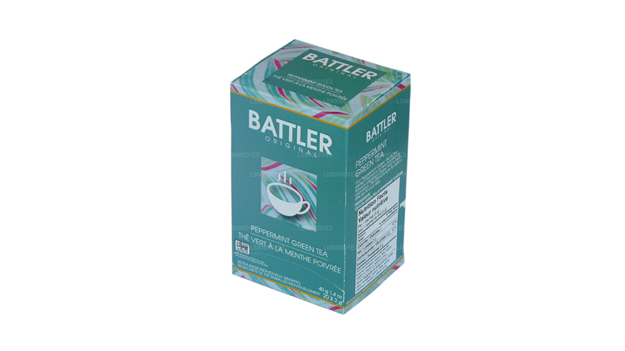 Thé vert à la menthe poivrée Battler Original (40 g) 20 sachets