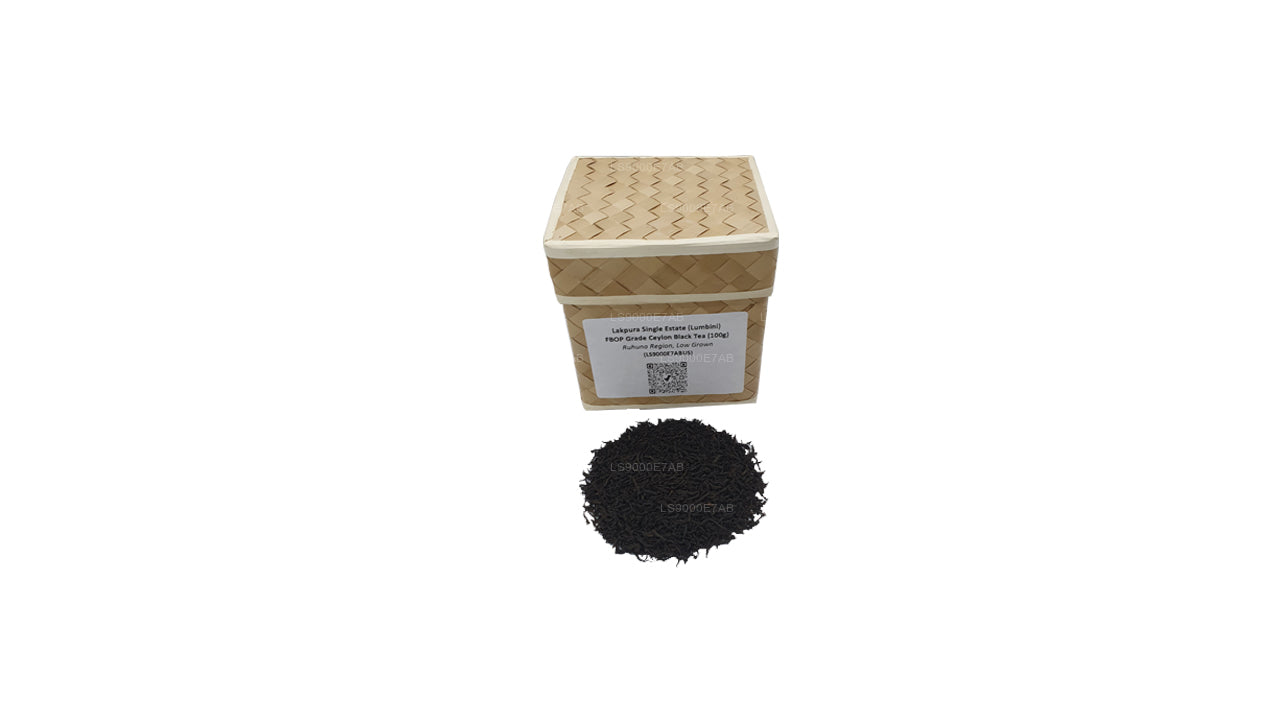Thé noir de Ceylan de qualité FBOP Lakpura Single Estate (Lumbini) (100 g)