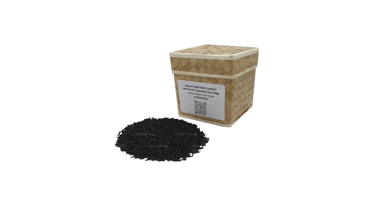 Thé noir de Ceylan de qualité FBOP Lakpura Single Estate (Lumbini) (100 g)