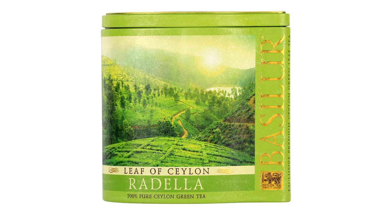 Feuille de Basilur de Ceylan « Thé vert Radella » (100g) Boîte