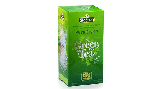 Thé vert biologique Stassen Pure Ceylan (50g) 25 sachets de thé