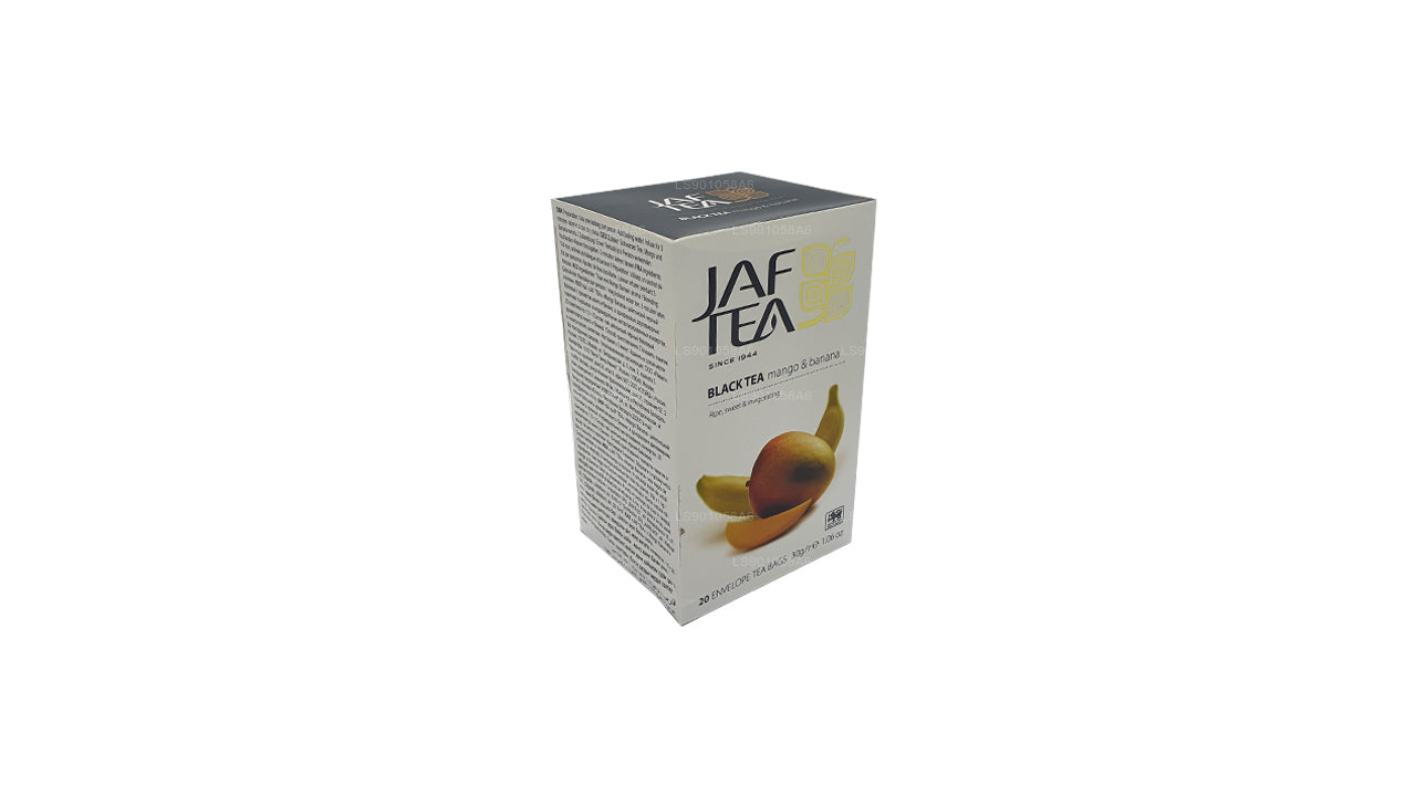 Jaf Tea Pure Fruits Collection Thé noir mangue banane (30 g) 20 sachets de thé